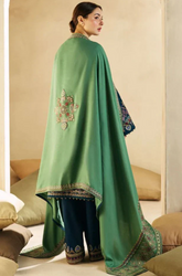 Zara Shahjahan - Winter 3PC Dhanak Embroidered Suit - BFB0436